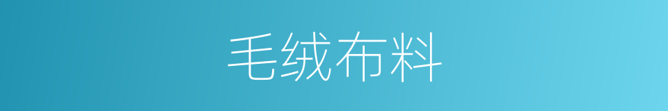 毛绒布料的同义词