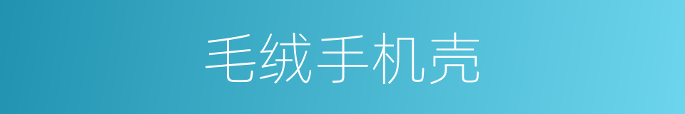 毛绒手机壳的同义词