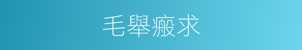 毛舉瘢求的同義詞