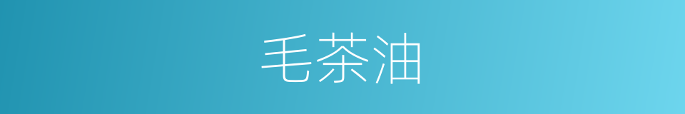 毛茶油的同义词