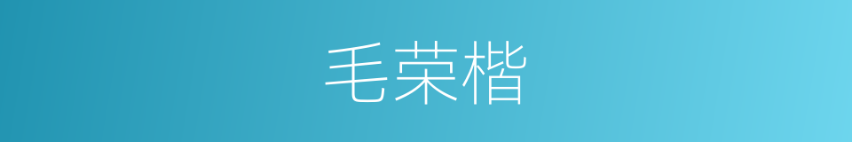 毛荣楷的同义词