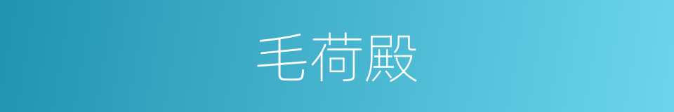 毛荷殿的同义词