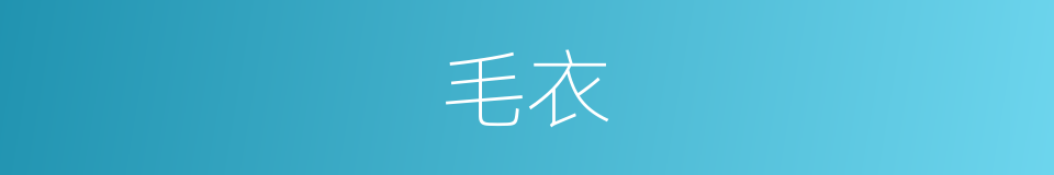 毛衣的意思