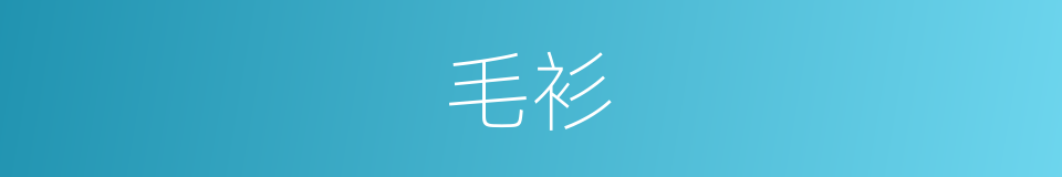 毛衫的意思
