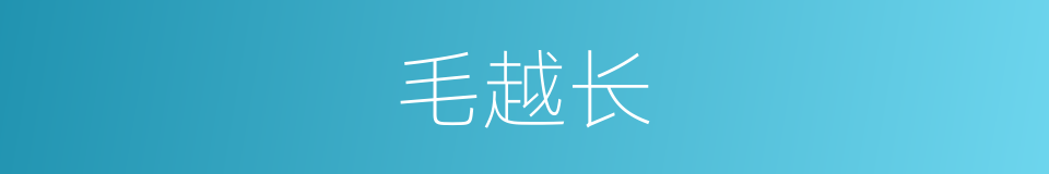 毛越长的同义词