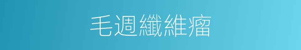 毛週纖維瘤的同義詞