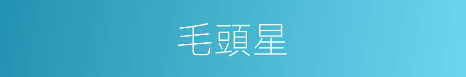 毛頭星的意思