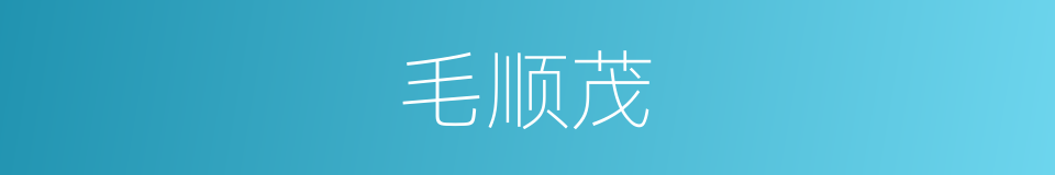 毛顺茂的同义词