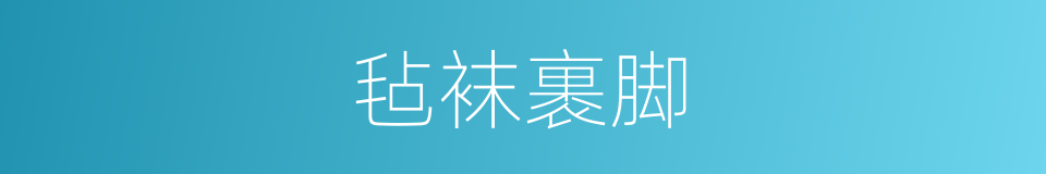 毡袜裹脚的意思