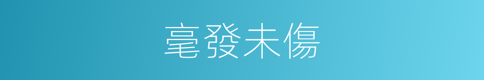 毫發未傷的意思