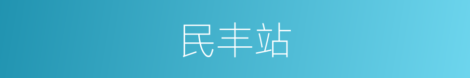 民丰站的同义词