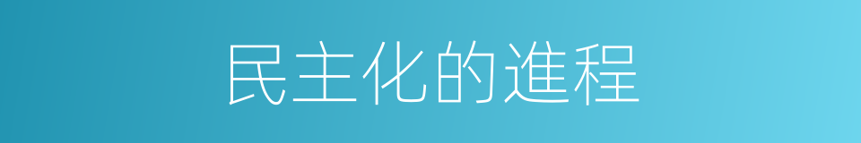 民主化的進程的同義詞