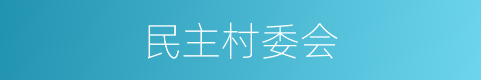 民主村委会的同义词