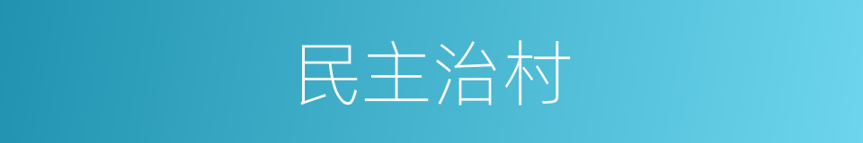 民主治村的同义词