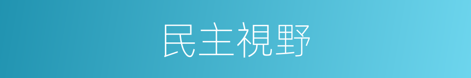 民主視野的同義詞