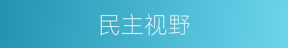 民主视野的同义词