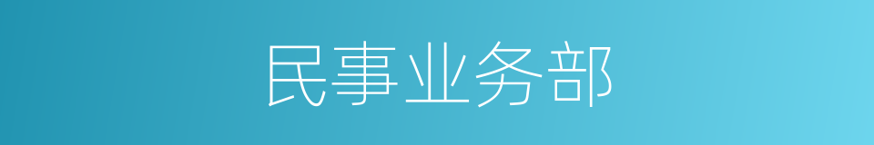 民事业务部的同义词
