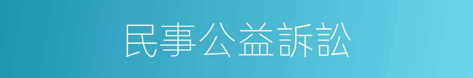 民事公益訴訟的同義詞