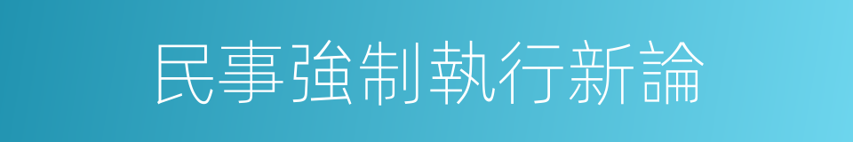 民事強制執行新論的同義詞
