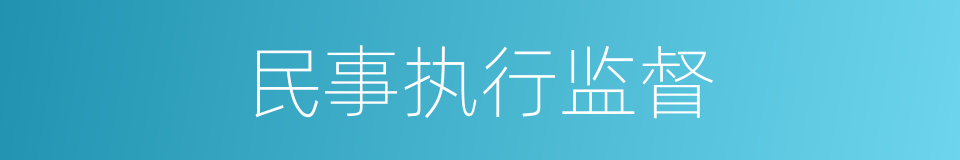 民事执行监督的同义词