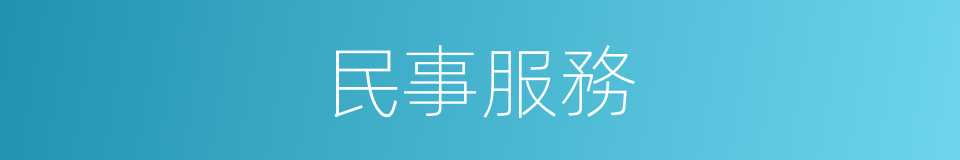 民事服務的同義詞