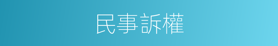 民事訴權的同義詞