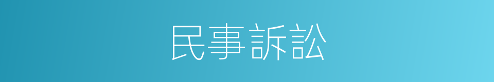 民事訴訟的意思