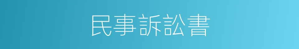 民事訴訟書的同義詞