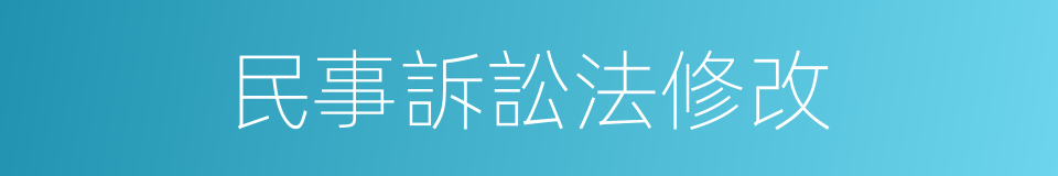 民事訴訟法修改的同義詞