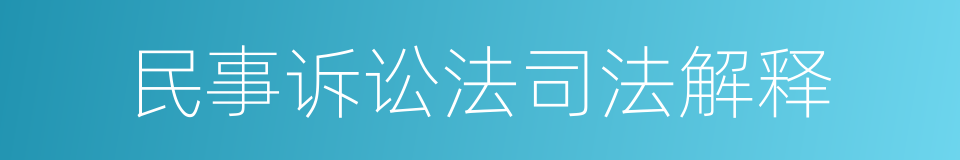 民事诉讼法司法解释的同义词