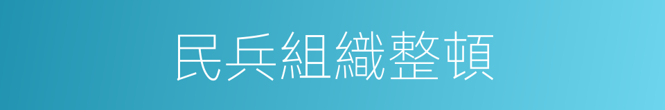 民兵組織整頓的同義詞