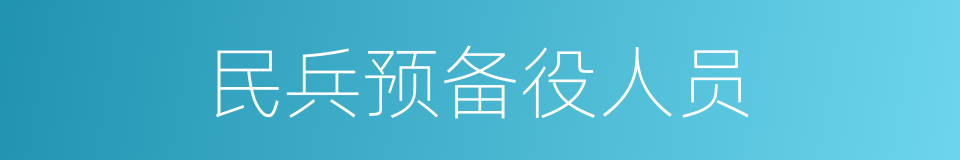 民兵预备役人员的同义词