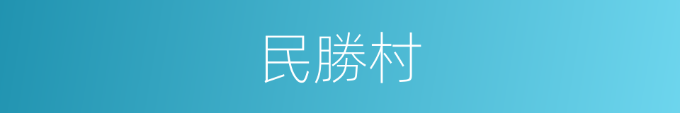 民勝村的同義詞