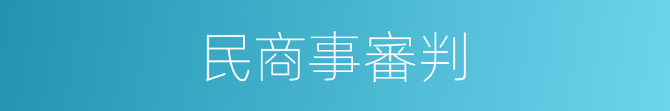 民商事審判的同義詞
