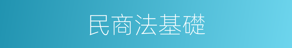 民商法基礎的同義詞