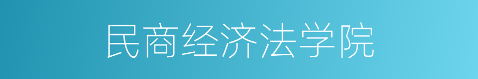 民商经济法学院的同义词