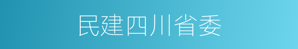 民建四川省委的同义词