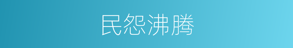 民怨沸腾的意思
