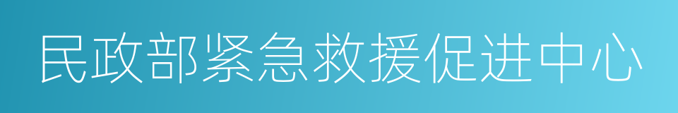 民政部紧急救援促进中心的同义词