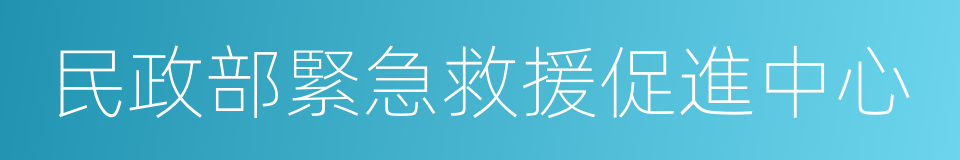 民政部緊急救援促進中心的同義詞