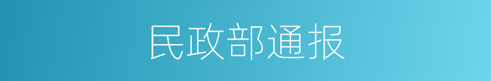 民政部通报的同义词