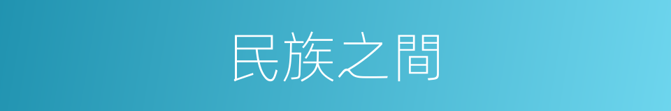 民族之間的同義詞