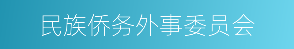 民族侨务外事委员会的同义词