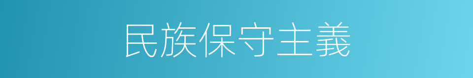 民族保守主義的同義詞