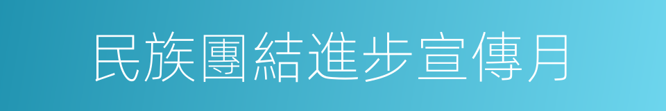 民族團結進步宣傳月的同義詞