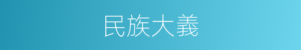 民族大義的同義詞