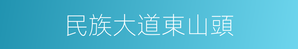 民族大道東山頭的同義詞