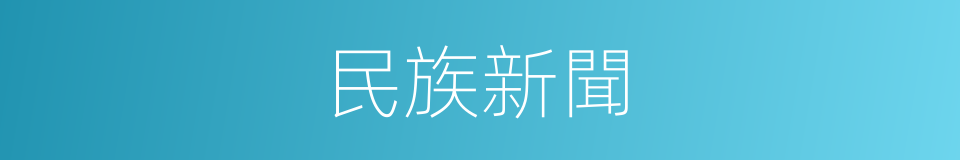 民族新聞的同義詞