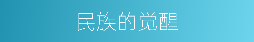 民族的觉醒的同义词