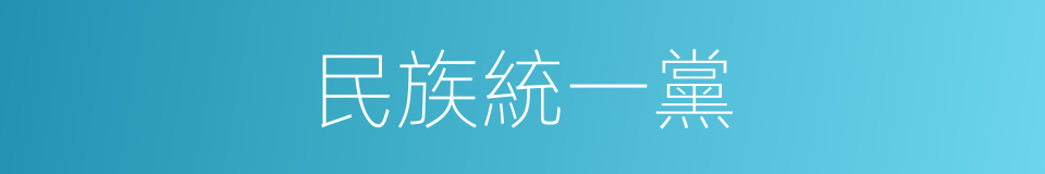 民族統一黨的同義詞